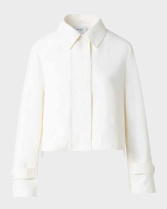 Boxy Water Resistant Cotton-Blend Jacket